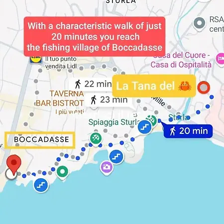 شقة La Tana Del Granchio - 150m Dal Mare E Dal Gaslini *